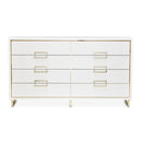 AICO Furniture Palm Gate Dresser in Cloud White - Furniture Now (CA)
