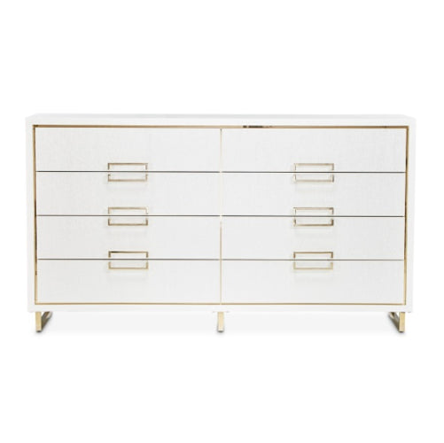 AICO Furniture Palm Gate Dresser in Cloud White - Furniture Now (CA)