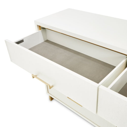 AICO Furniture Palm Gate Dresser in Cloud White - Furniture Now (CA)