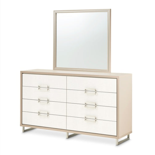 AICO Furniture Palm Gate Mirror in Clay - Furniture Now (CA)