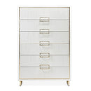AICO Furniture Palm Gate 6 Drawer Chest in Cloud White - Furniture Now (CA)