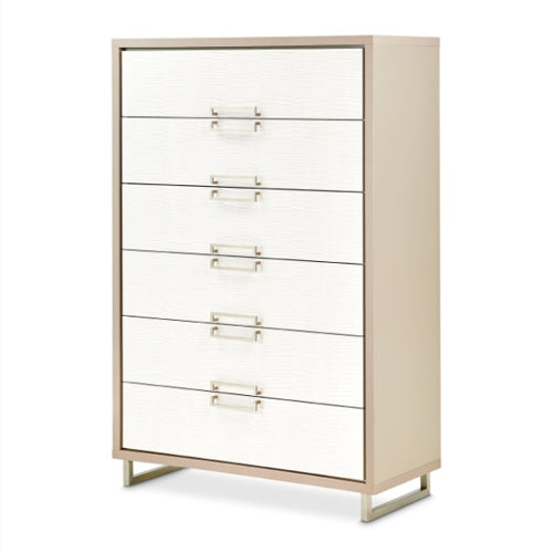 AICO Furniture Palm Gate 6 Drawer Chest in Clay image