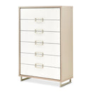 AICO Furniture Palm Gate 6 Drawer Chest in Clay image