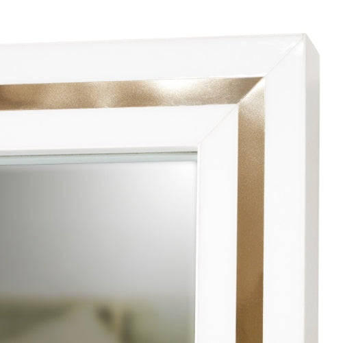 AICO Furniture Palm Gate Wall Mirror in Cloud White - Furniture Now (CA)