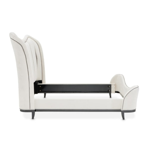 AICO Furniture Tuxedo California King Upholstered Bed in Piano Keyboard - Furniture Now (CA)