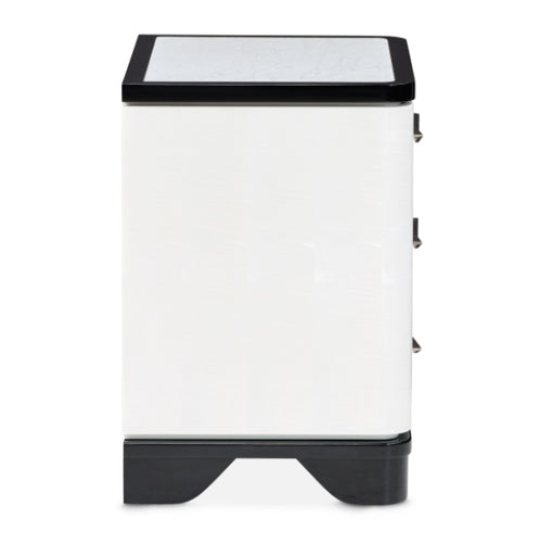 AICO Furniture Tuxedo Nightstand in Piano Keyboard - Furniture Now (CA)