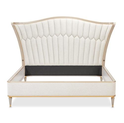 AICO Furniture St.Charles California King Upholstered Bed in Dove Gray - Furniture Now (CA)