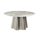 AICO Furniture St. Charles Round Dining Table in Dove Gray image