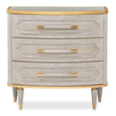 AICO Furniture St.Charles 3 Drawer Nightstand in Dove Gray - Furniture Now (CA)