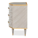 AICO Furniture St.Charles 3 Drawer Nightstand in Dove Gray - Furniture Now (CA)