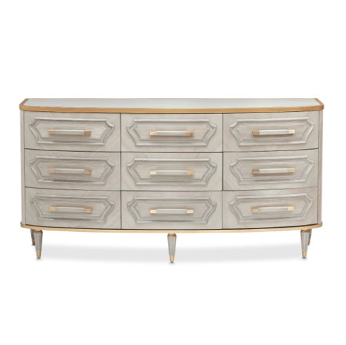 AICO Furniture St.Charles Dresser in Dove Gray - Furniture Now (CA)