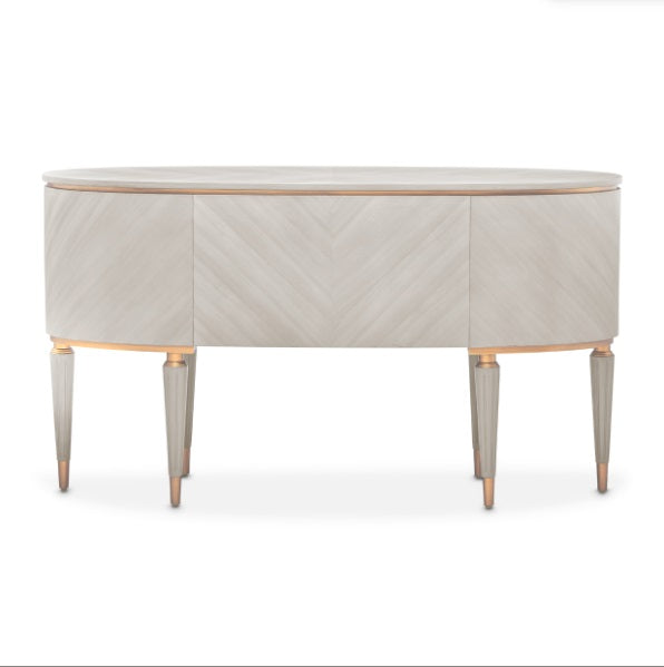 AICO Furniture St.Charles Vanity Desk in Dove Gray - Furniture Now (CA)