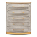 AICO Furniture St.Charles 5 Drawer Highboy Chest in Dove Gray - Furniture Now (CA)
