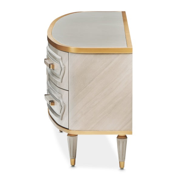 AICO Furniture St.Charles Media Cabinet in Dove Gray - Furniture Now (CA)