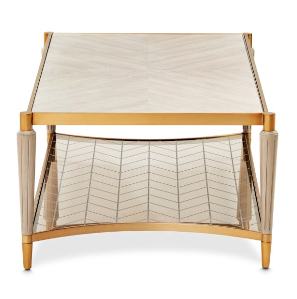 AICO Furniture St.Charles Rectangular Cocktail Table in Dove Gray - Furniture Now (CA)