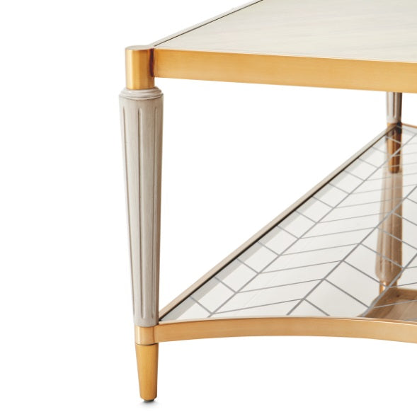 AICO Furniture St.Charles Rectangular Cocktail Table in Dove Gray - Furniture Now (CA)