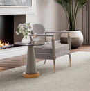 AICO Furniture St.Charles Chairside Table in Dove Gray - Furniture Now (CA)