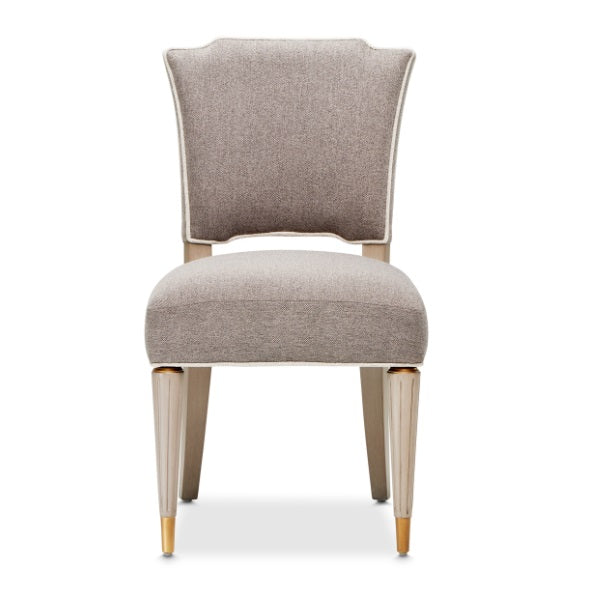 AICO Furniture St.Charles Vanity Chair in Dove Gray - Furniture Now (CA)