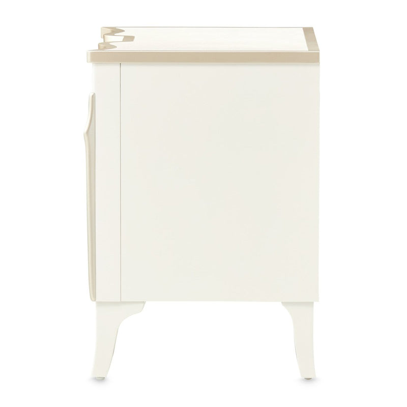 AICO Furniture La Marisia Nightstand in Creamy Pearl - Furniture Now (CA)