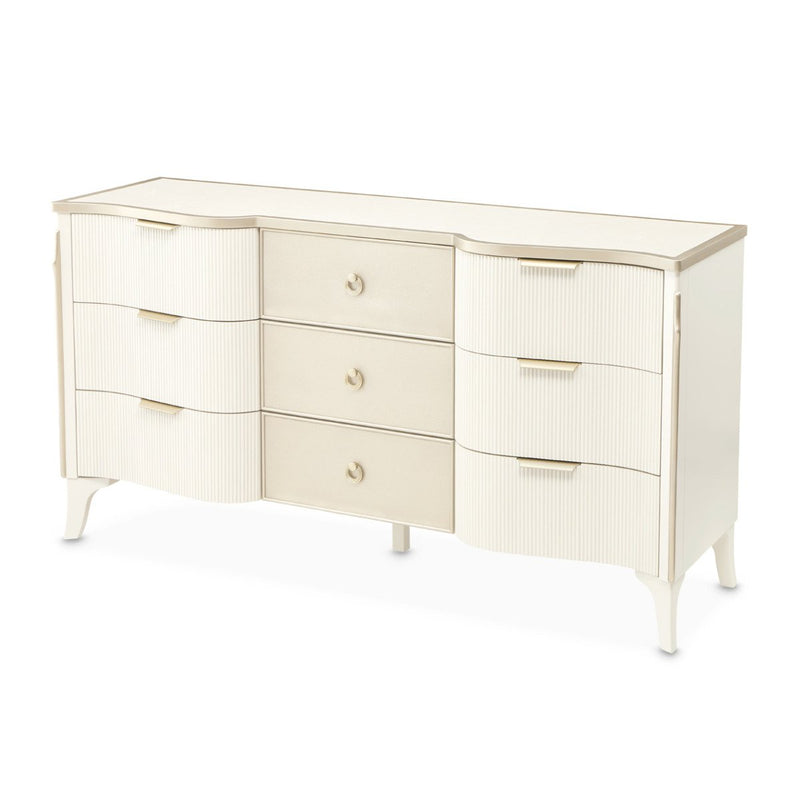 AICO Furniture La Marisia Dresser in Creamy Pearl - Furniture Now (CA)
