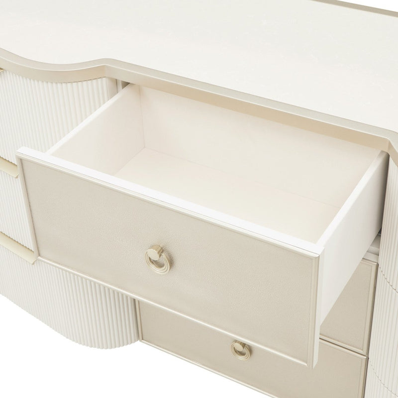 AICO Furniture La Marisia Dresser in Creamy Pearl - Furniture Now (CA)