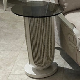 AICO Furniture La Marisia Accent Table in Creamy Pearl image