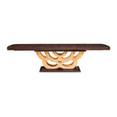 AICO Furniture Camellia Field Rectangular Pedestal Dining Table in Warm Pecan - Furniture Now (CA)