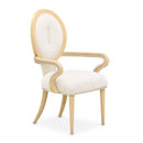 AICO Furniture Camellia Field Arm Chair (Set of 2) in Caramel - Furniture Now (CA)