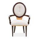 AICO Furniture Camellia Field Arm Chair (Set of 2) in Warm Pecan - Furniture Now (CA)