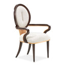 AICO Furniture Camellia Field Arm Chair (Set of 2) in Warm Pecan - Furniture Now (CA)