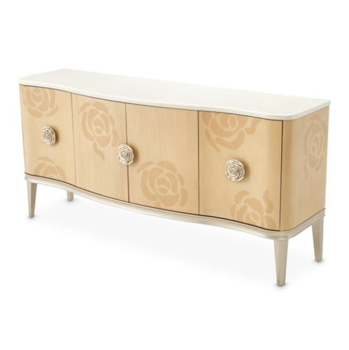 AICO Furniture Camellia Field Sideboard in Caramel - Furniture Now (CA)