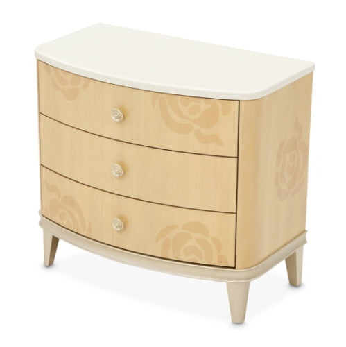 AICO Furniture Camellia Field Nightstand in Caramel - Furniture Now (CA)