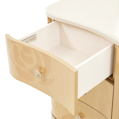 AICO Furniture Camellia Field Dresser in Caramel - Furniture Now (CA)