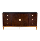 AICO Furniture Camellia Field Dresser in Warm Pecan - Furniture Now (CA)