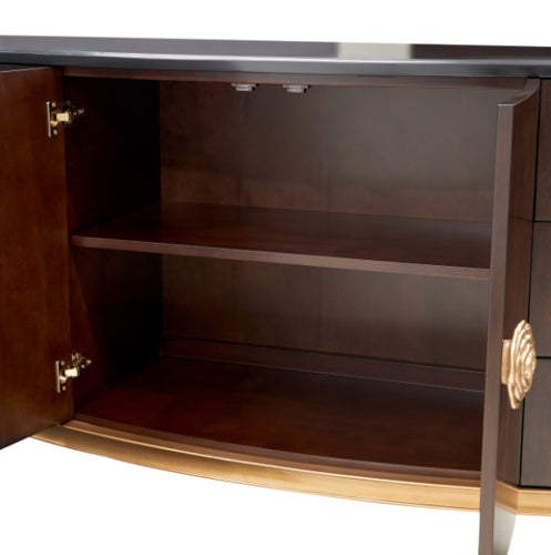 AICO Furniture Camellia Field Dresser in Warm Pecan - Furniture Now (CA)