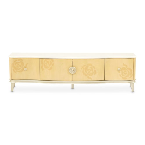 AICO Furniture Camellia Field Media Cabinet in Caramel - Furniture Now (CA)