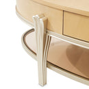 AICO Furniture Camellia Field Oval Cocktail Table in Caramel - Furniture Now (CA)