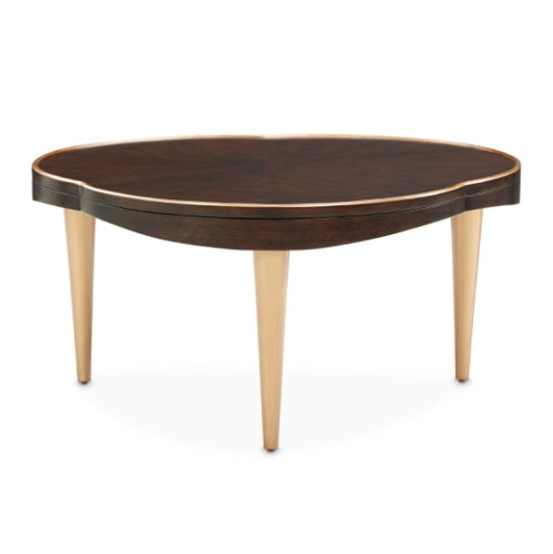 AICO Furniture Camellia Field Cocktail Table in Warm Pecan - Furniture Now (CA)