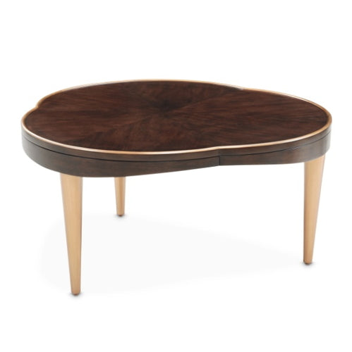 AICO Furniture Camellia Field Cocktail Table in Warm Pecan - Furniture Now (CA)