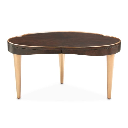 AICO Furniture Camellia Field Cocktail Table in Warm Pecan - Furniture Now (CA)