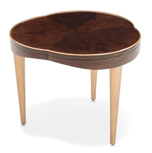 AICO Furniture Camellia Field End Table in Warm Pecan - Furniture Now (CA)