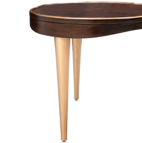 AICO Furniture Camellia Field End Table in Warm Pecan - Furniture Now (CA)