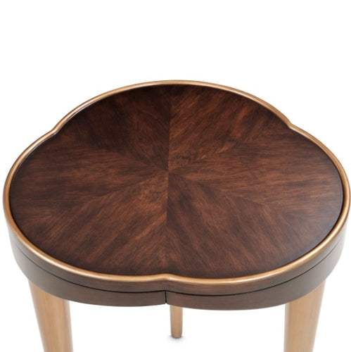 AICO Furniture Camellia Field Chairside Table in Warm Pecan - Furniture Now (CA)