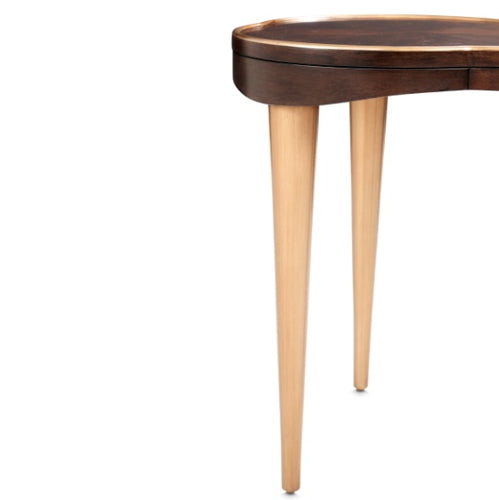 AICO Furniture Camellia Field Chairside Table in Warm Pecan - Furniture Now (CA)