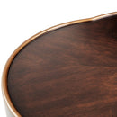 AICO Furniture Camellia Field Chairside Table in Warm Pecan - Furniture Now (CA)