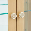 AICO Furniture Camellia Field Display Cabinet in Caramel - Furniture Now (CA)