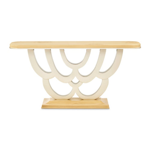 AICO Furniture Camellia Field Console Table in Caramel - Furniture Now (CA)