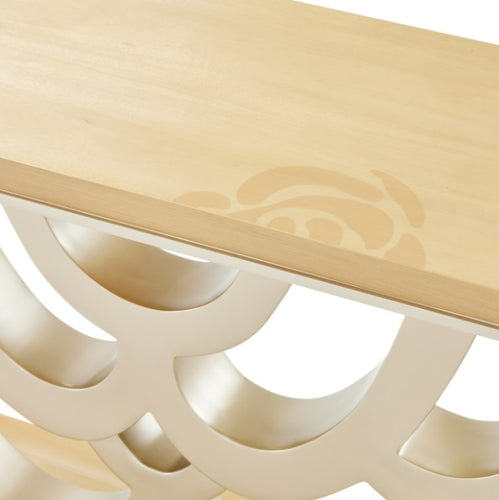 AICO Furniture Camellia Field Console Table in Caramel - Furniture Now (CA)