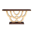 AICO Furniture Camellia Field Console Table in Warm Pecan - Furniture Now (CA)