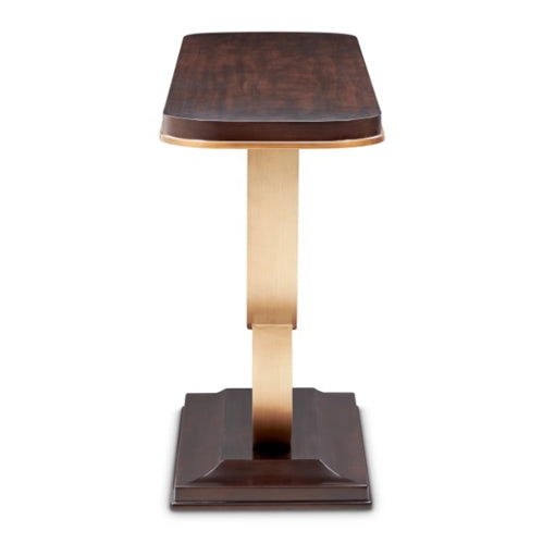 AICO Furniture Camellia Field Console Table in Warm Pecan - Furniture Now (CA)